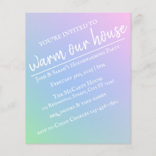 Flyer Pastel de Fiesta arcoiris para la casa