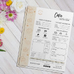 Flyer Pastel de pastelería de panadería de pequeña empre<br><div class="desc">Elevar su negocio de panadería con nuestro elegante formulario de pedido de personalizable, con iconos de panadería dorada en un sofisticado fondo beige cálido. Esta plantilla le ayuda a realizar un seguimiento eficaz y a gestionar sus pedidos de panadería, estimar los métodos de pago (en efectivo o electrónicos), definir las...</div>