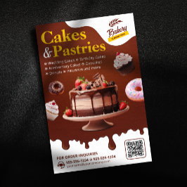 Flyer Pastel de pasteles de cumpleaños y cumpleaños Boda