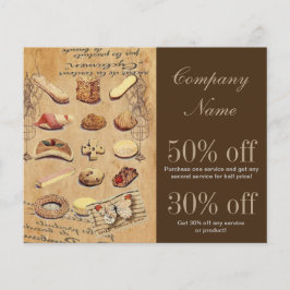 Flyer pastel francés de postre galletas panadería