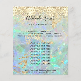 Flyer pastel opal glitter background