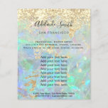 Flyer pastel opal glitter background<br><div class="desc">beauty salon professional makeup artist flyer</div>