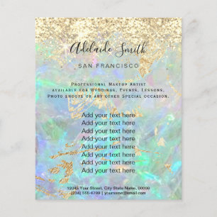 Flyer pastel opal glitter background