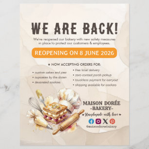 Flyer Pastelería Chef de Repostería Catering Gran Reaper