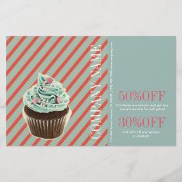 Flyer pastelería de cupcakes de catering de tortas vinta