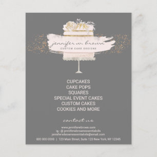 Flyer Pastelería Repostería Pastel Decorado Personalizad