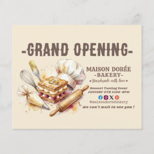 Flyer Pastelero de Panadería Repostería Apertura Oficial