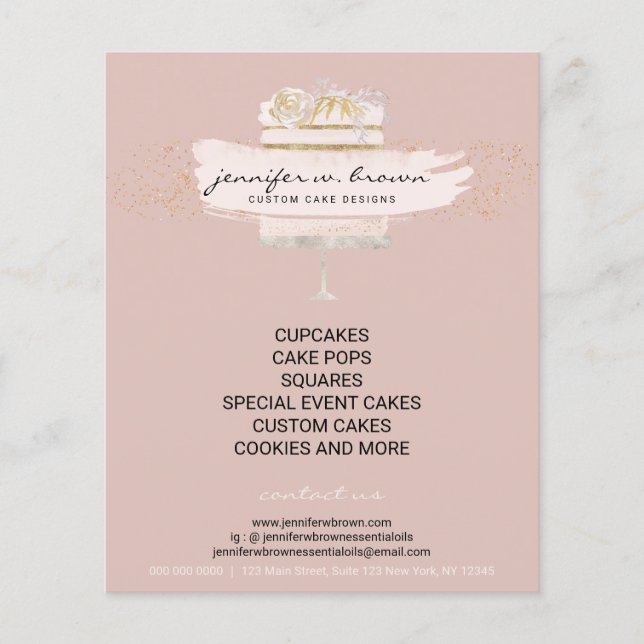 Flyer Pasteles personalizados para cada ocasión Panaderí (Frente)