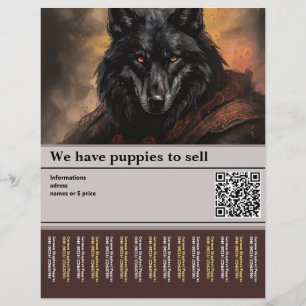 Flyer pastor alemán impresionante