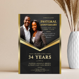 Flyer Pastoral Aniversario de la Iglesia del Marco Negro