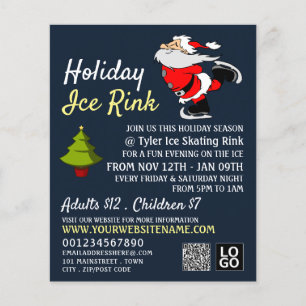 Flyer Patinaje en Santa, excursión de hielo de vacacione
