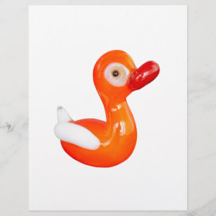 Flyer patito Naranja de Baby Shower