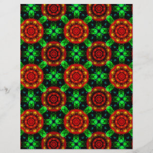 Flyer Patrón abstracto boho elegante moderno floral #504