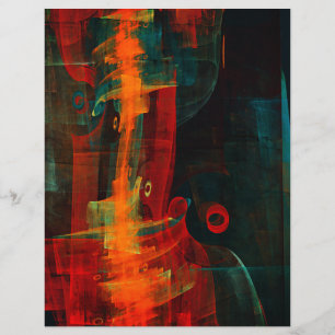 Flyer Patrón de arte abstracto moderno de agua naranja r