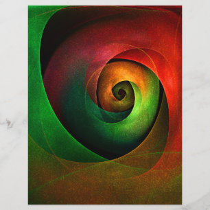 Flyer Patrón de arte abstracto moderno de floración verd