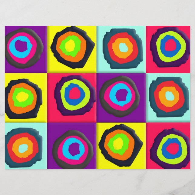 Flyer Patrón de círculos abstractos modernos (Frente)