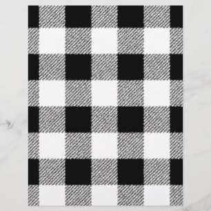Flyer Patrón de comprobación de Gingham blanco y negro