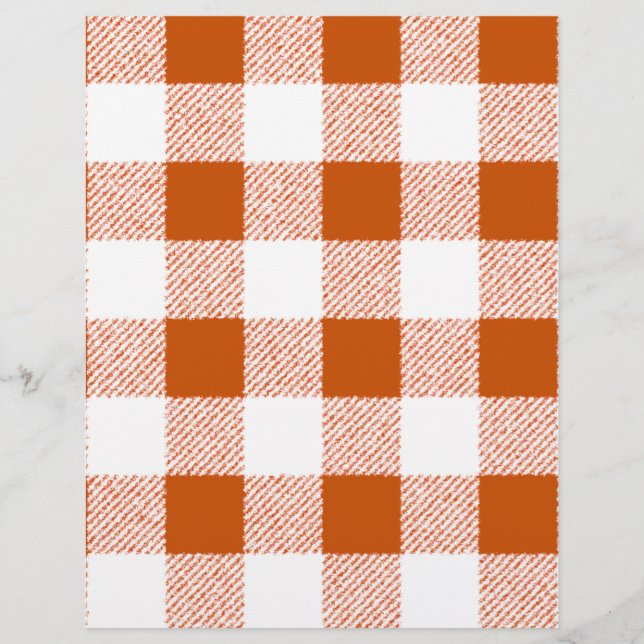 Flyer Patrón de comprobación de Gingham de Brown (Frente)
