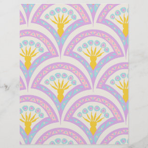 Flyer Patrón de concha de colores pastel