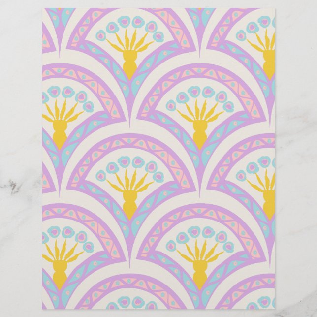 Flyer Patrón de concha de colores pastel (Frente)
