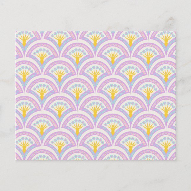 Flyer patrón de concha de colores pastel (Frente)
