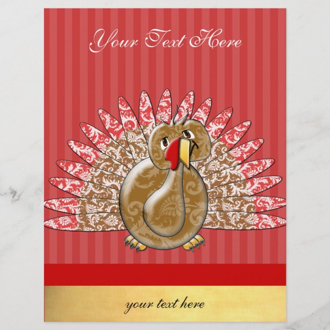 Flyer Patrón de Damasco de Turquía de Personalizado cort (Frente)