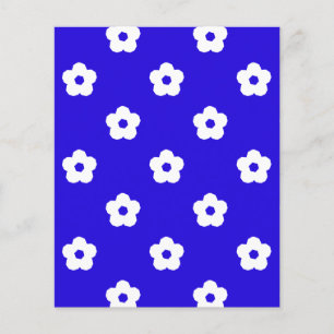 Flyer Patrón de flor blanco