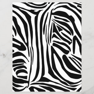 Flyer Patrón de impresión de cebra en blanco y negro atr