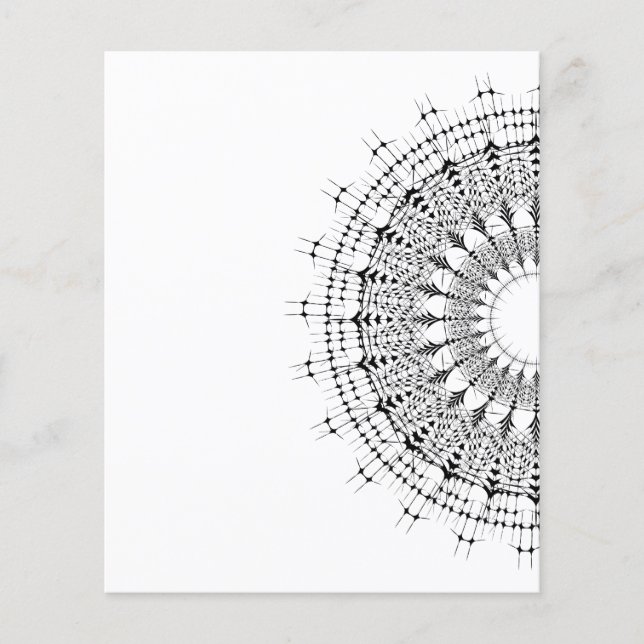 Flyer Patrón de kaleidoscopio de mandala de época (Frente)