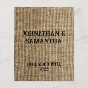 Flyer Patrón de la naturaleza rústica de la burpía boda