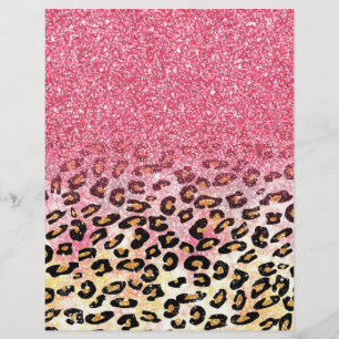 Flyer Patrón de leopardo del Purpurina rosa Glam
