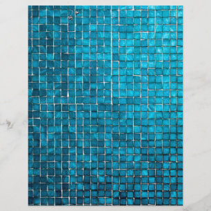 Flyer Patrón de mosaico azul