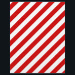 Flyer Patrón de rayas diagonales rojas y blancas<br><div class="desc">Patrón de rayas diagonales rojas y blancas</div>