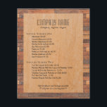 Flyer Patrón de tablones de madera marrón rústico<br><div class="desc">Imagen del patrón rústico de tablones de madera envejecida.Portada de tarjetas de visita y volante de negocios y muchos más productos. Si necesita ayuda para personalizar,  cambiar de color o cualquier otra cosa a cualquiera de mis diseños,  póngase en contacto con el diseñador ArtOnWear.</div>