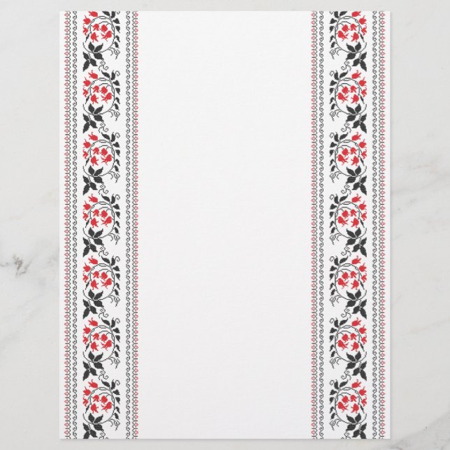 Flyer Patrón de tulipanes rojos (Frente)