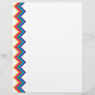 Flyer Patrón de zigzag arcoiris
