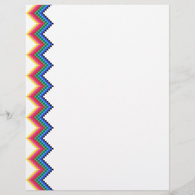 Flyer Patrón de zigzag arcoiris (Frente)