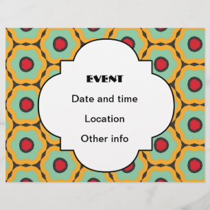 Flyer Patrón floral