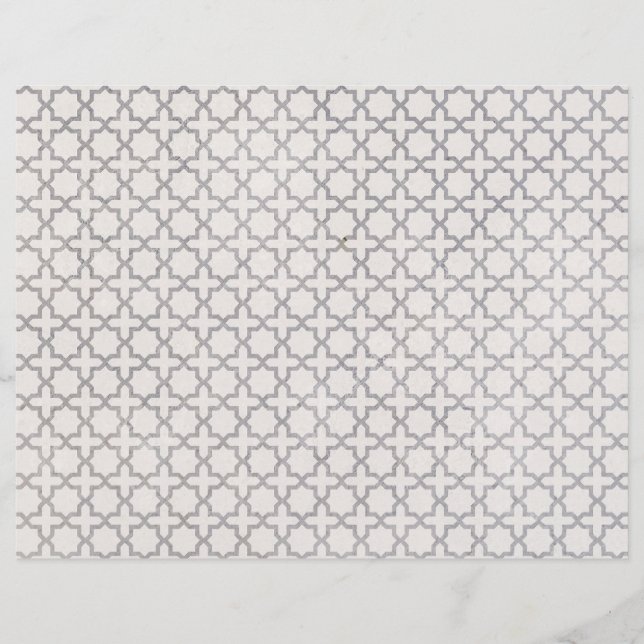 Flyer Patrón geométrico islámico beige (Frente)