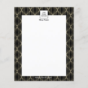 Flyer Patrón geométrico moderno negro