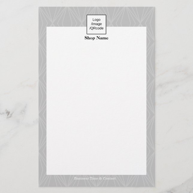 Flyer Patrón geométrico moderno negro gris (Frente)