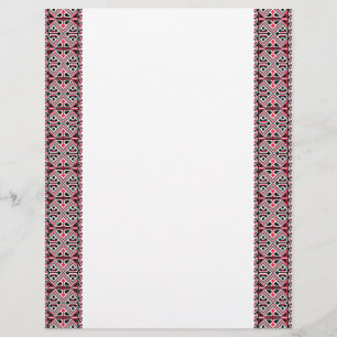 Flyer Patrón transversal rojo y negro original