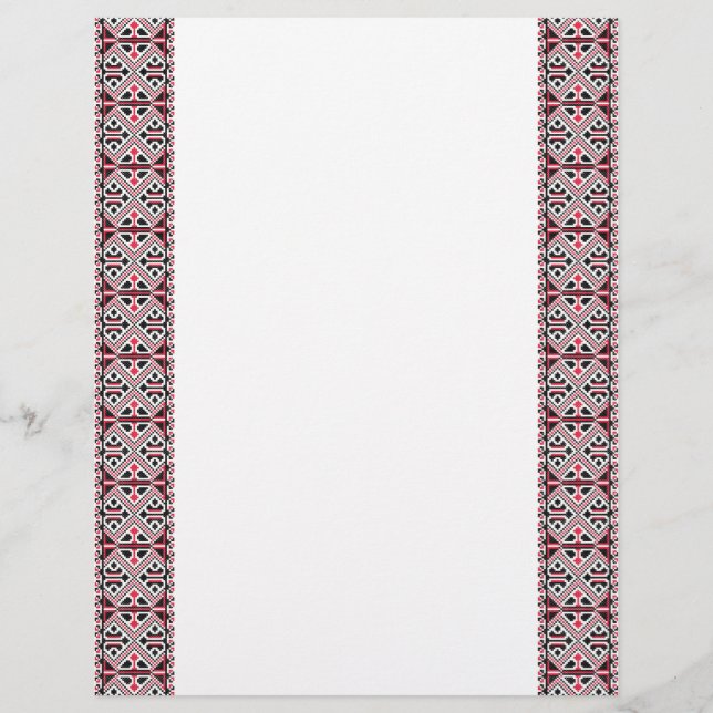 Flyer Patrón transversal rojo y negro original (Frente)