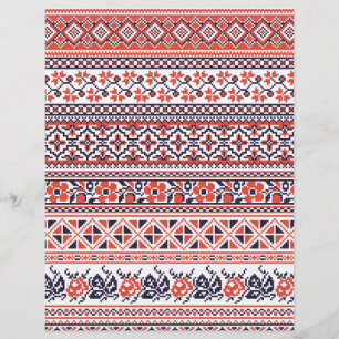 Flyer Patrones de diseño de puntos cruzados