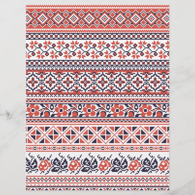 Flyer Patrones de diseño de puntos cruzados (Frente)