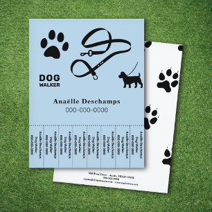 Flyer Paw & Leash - Caminante de Perro Lágrima de tiras