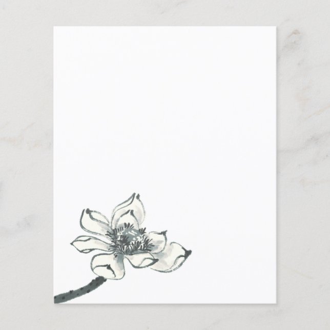 Flyer Peace l Beautiful Watercolor Lotus (Frente)