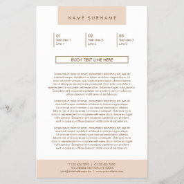 Flyer Peach Pastel de tipografía simple minimalista 5,5x