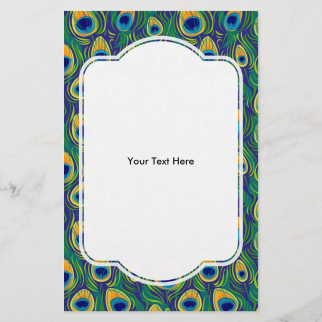 Flyer Peacock Feather Animal Print (Atrás)