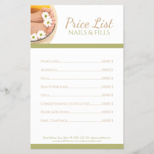 Flyer Pedicure Nail Pedicurist Feet Spa Chamomile